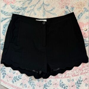 Sans Souci Black High Waist Scalloped Shorts